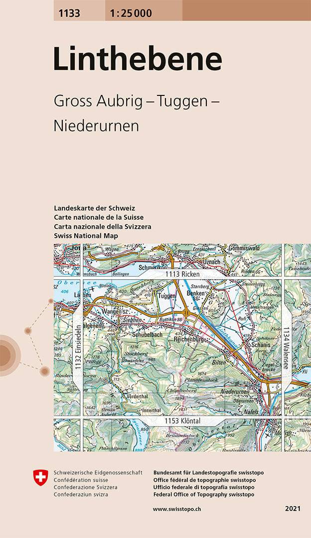 Swisstopo | 1133 Linthebene - • WEBER VERLAG