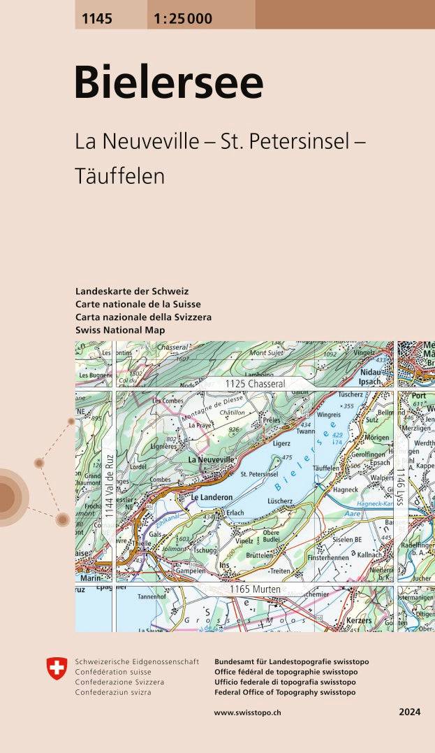 Swisstopo | 1145 Bielersee - • WEBER VERLAG