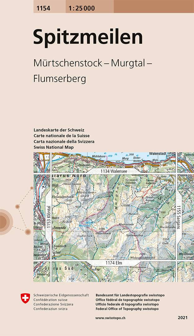 Swisstopo | 1154 Spitzmeilen - • WEBER VERLAG