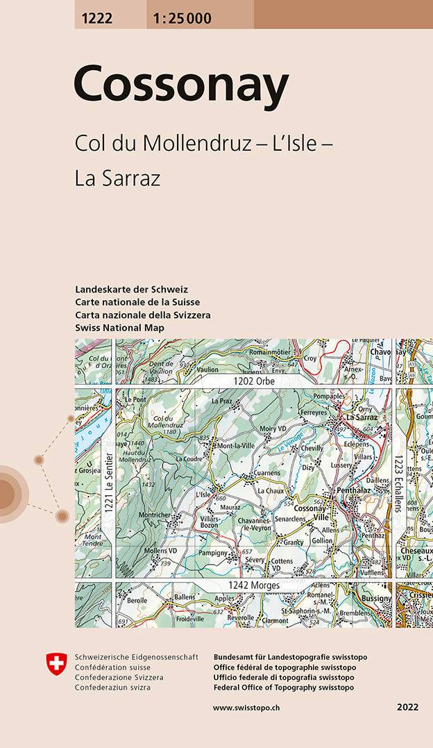 Swisstopo | 1222 Cossonay - • WEBER VERLAG