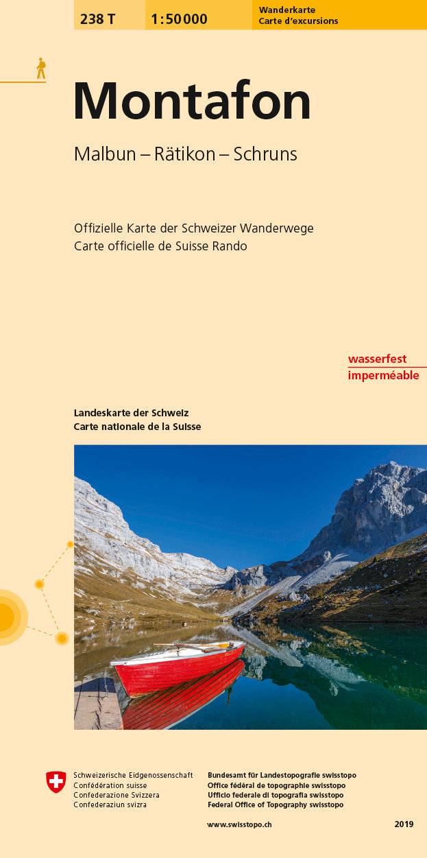 Swisstopo | 238T Montafon Wanderkarte - • WEBER VERLAG