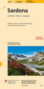 Swisstopo | 247T Sardona Wanderkarte - • WEBER VERLAG