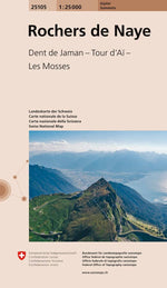 Swisstopo | 25105 Rochers de Naye - • WEBER VERLAG