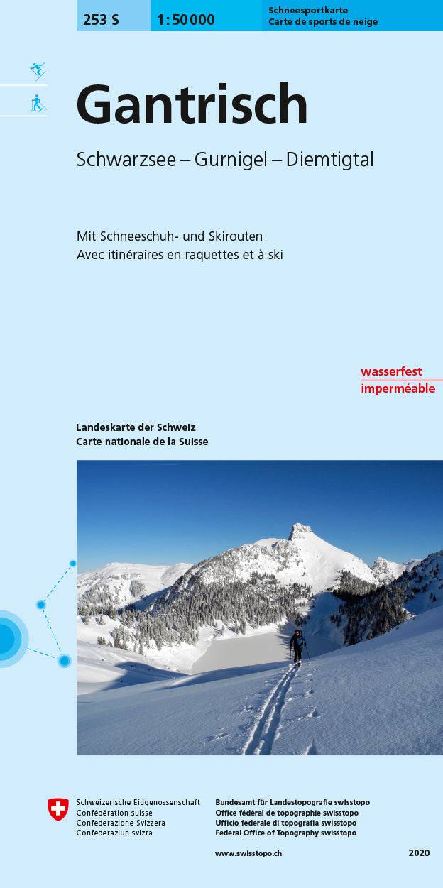 Swisstopo | 253S Gantrisch Schneesportkarte - • WEBER VERLAG