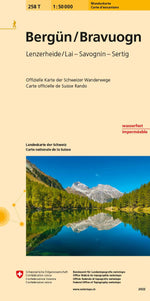 Swisstopo | 258T Bergün / Bravuogn Wanderkarte - • WEBER VERLAG