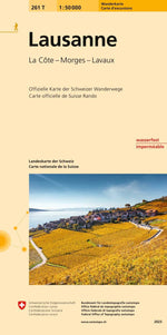 Swisstopo | 261T Lausanne Wanderkarte - • WEBER VERLAG