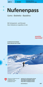 Swisstopo | 265S Nufenenpass Schneesportkarte - • WEBER VERLAG