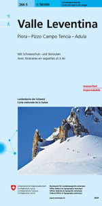 Swisstopo | 266S Valle Leventina Schneesportkarte - • WEBER VERLAG