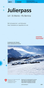 Swisstopo | 268S Julierpass Schneesportkarte - • WEBER VERLAG