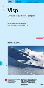 Swisstopo | 274S Visp Schneesportkarte - • WEBER VERLAG