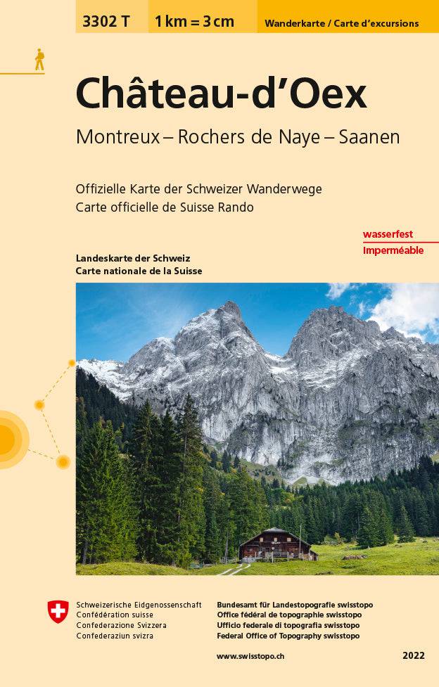 Swisstopo | 3302T Château-d'Oex Carte d'excursions - • WEBER VERLAG