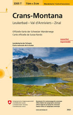 Swisstopo | 3305T Crans-Montana Carte d'excursions - • WEBER VERLAG