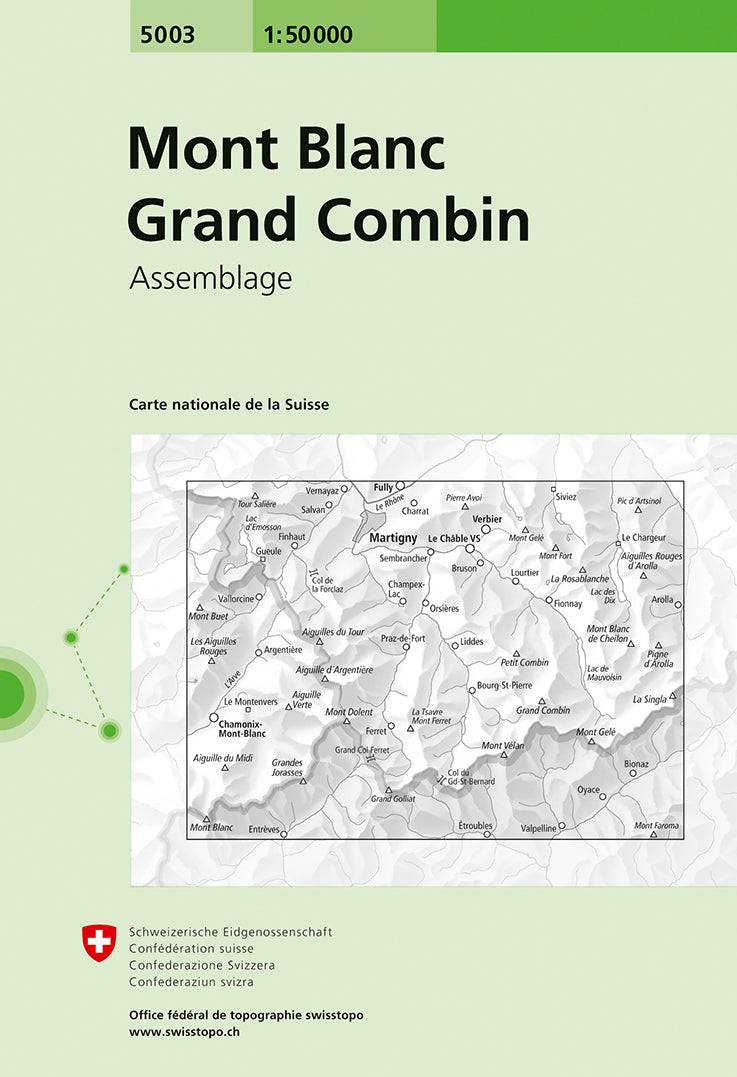 Swisstopo | 5003 Mont Blanc - Grand Combin - • WEBER VERLAG