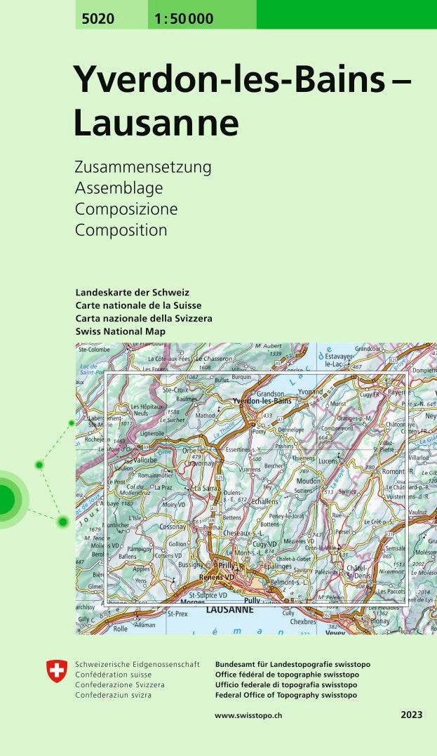 Swisstopo | 5020 Yverdon-les-Bains - Lausanne - • WEBER VERLAG