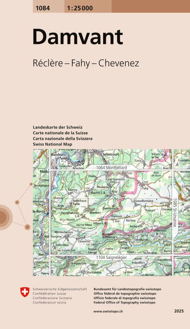 Swisstopo | 1084 Damvant - • WEBER VERLAG