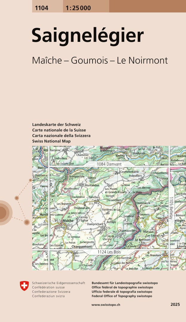 Swisstopo | 1104 Saignelégier - • WEBER VERLAG