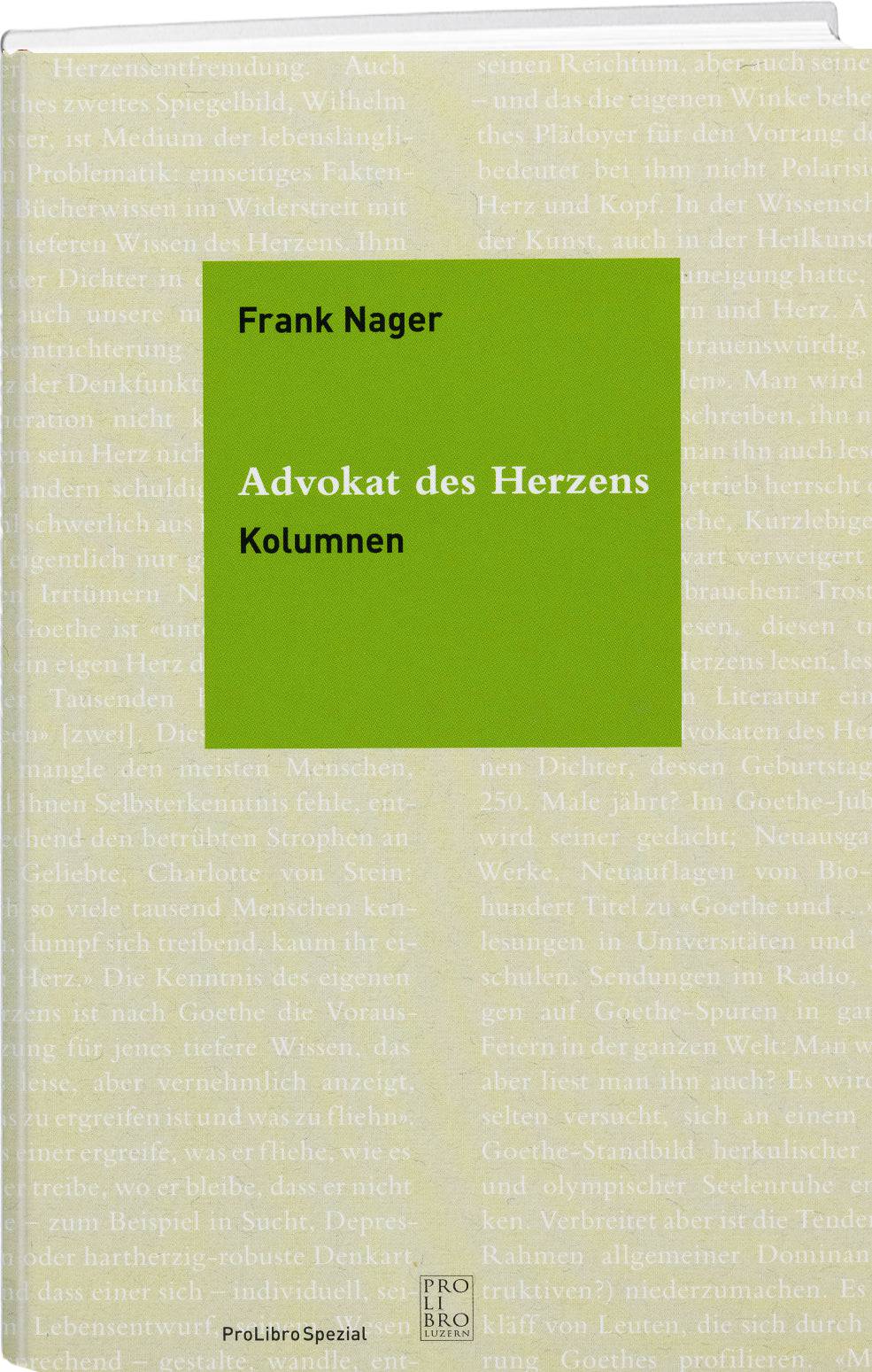 Frank Nager: Advokat des Herzens - WEBER VERLAG