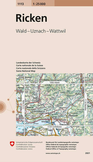 Swisstopo | 1113 Ricken - • WEBER VERLAG