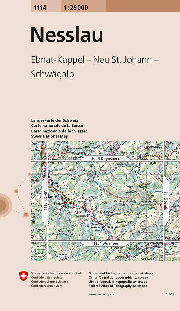 Swisstopo | 1114 Nesslau - • WEBER VERLAG