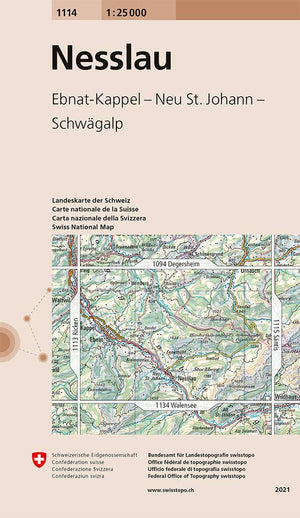 Swisstopo | 1114 Nesslau - • WEBER VERLAG