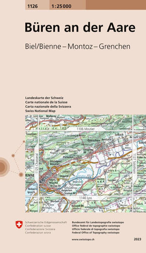 Swisstopo | 1126 Büren an der Aare - • WEBER VERLAG