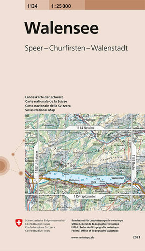 Swisstopo | 1134 Walensee - • WEBER VERLAG