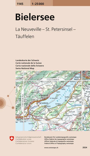 Swisstopo | 1145 Bielersee - • WEBER VERLAG