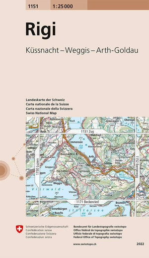 Swisstopo | 1151 Rigi - • WEBER VERLAG