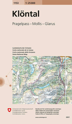 Swisstopo | 1153 Klöntal - • WEBER VERLAG