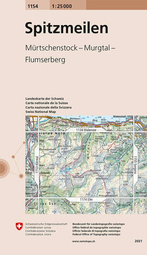 Swisstopo | 1154 Spitzmeilen - • WEBER VERLAG