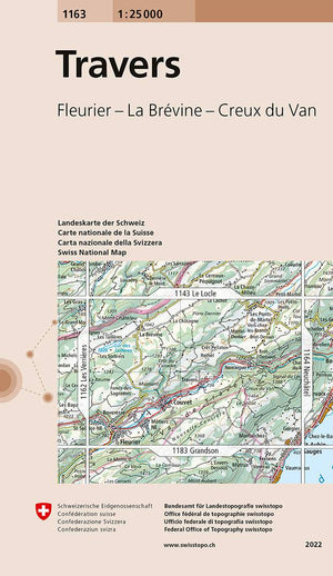 Swisstopo | 1163 Travers - • WEBER VERLAG