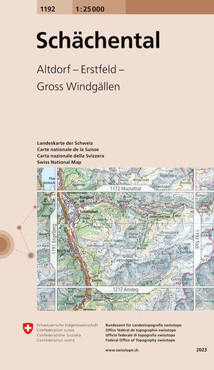 Swisstopo | 1192 Schächental - • WEBER VERLAG