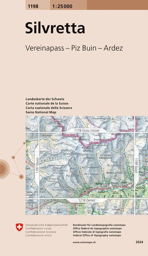 Swisstopo | 1198 Silvretta - • WEBER VERLAG