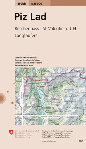 Swisstopo | 1199bis Piz Lad - • WEBER VERLAG