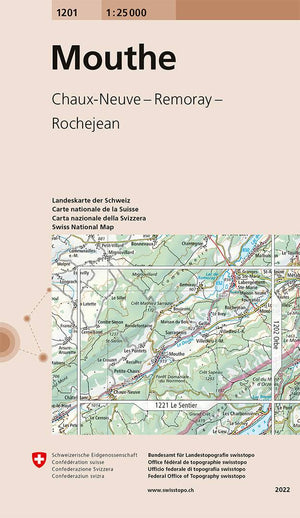 Swisstopo | 1201 Mouthe - • WEBER VERLAG