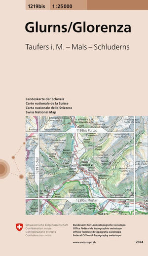 Swisstopo | 1219bis Glurns/Glorenza - • WEBER VERLAG