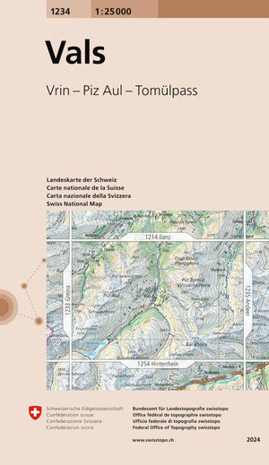 Swisstopo | 1234 Vals - • WEBER VERLAG