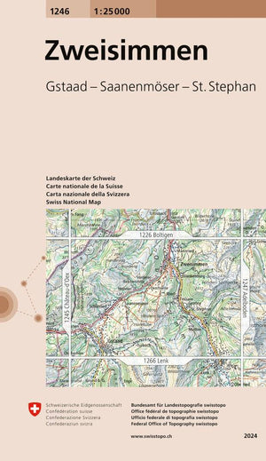 Swisstopo | 1246 Zweisimmen - • WEBER VERLAG