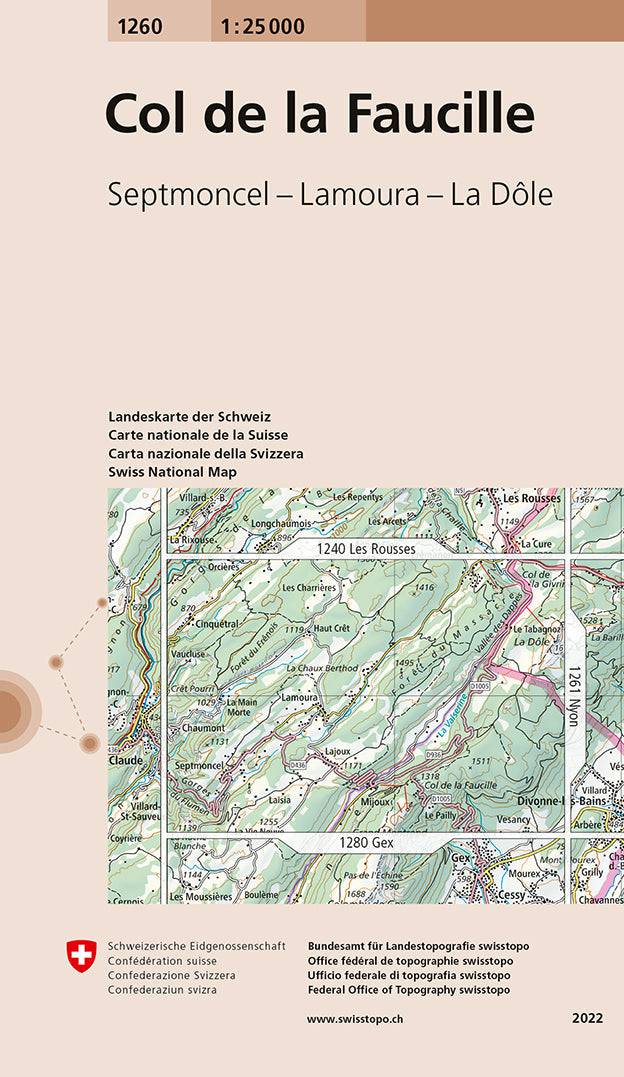 Swisstopo | 1260 Col de la Faucille - • WEBER VERLAG