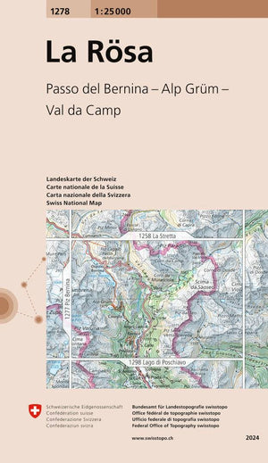 Swisstopo | 1278 La Rösa - • WEBER VERLAG