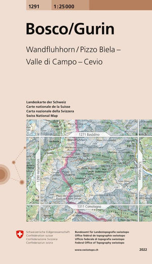 Swisstopo | 1291 Bosco/Gurin - • WEBER VERLAG