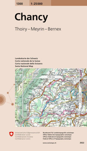 Swisstopo | 1300 Chancy - • WEBER VERLAG