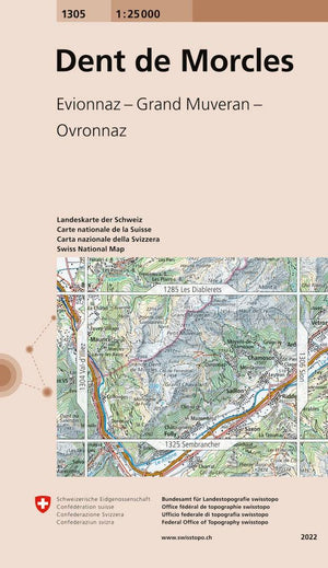 Swisstopo | 1305 Dent de Morcles - • WEBER VERLAG