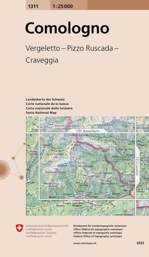 Swisstopo | 1311 Comologno - • WEBER VERLAG