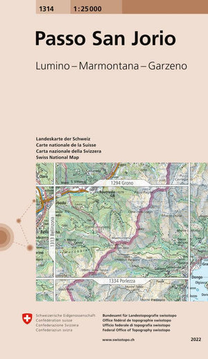 Swisstopo | 1314 Passo San Jorio - • WEBER VERLAG