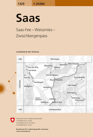 Swisstopo | 1329 Saas - • WEBER VERLAG