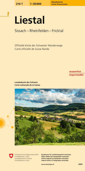 Swisstopo | 214T Liestal Wanderkarte - • WEBER VERLAG