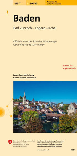 Swisstopo | 215T Baden Wanderkarte - • WEBER VERLAG