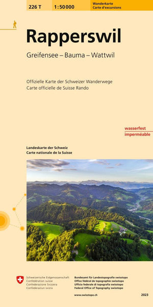 Swisstopo | 226T Rapperswil Wanderkarte - • WEBER VERLAG