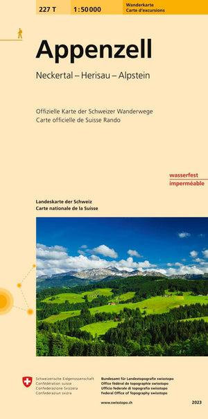 Swisstopo | 227T Appenzell Wanderkarte - • WEBER VERLAG